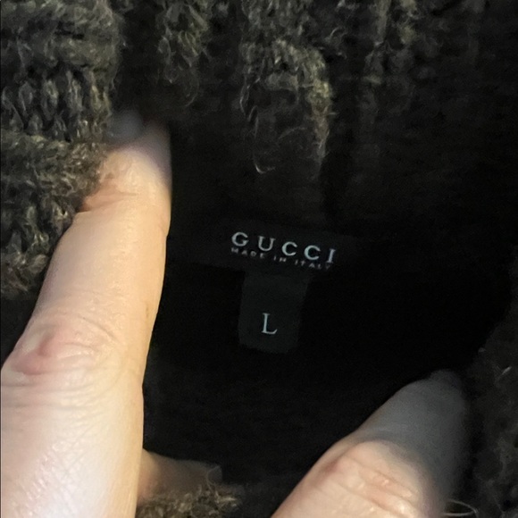 Gucci Brown Turtleneck Sweater Poncho - Picture 4 of 8